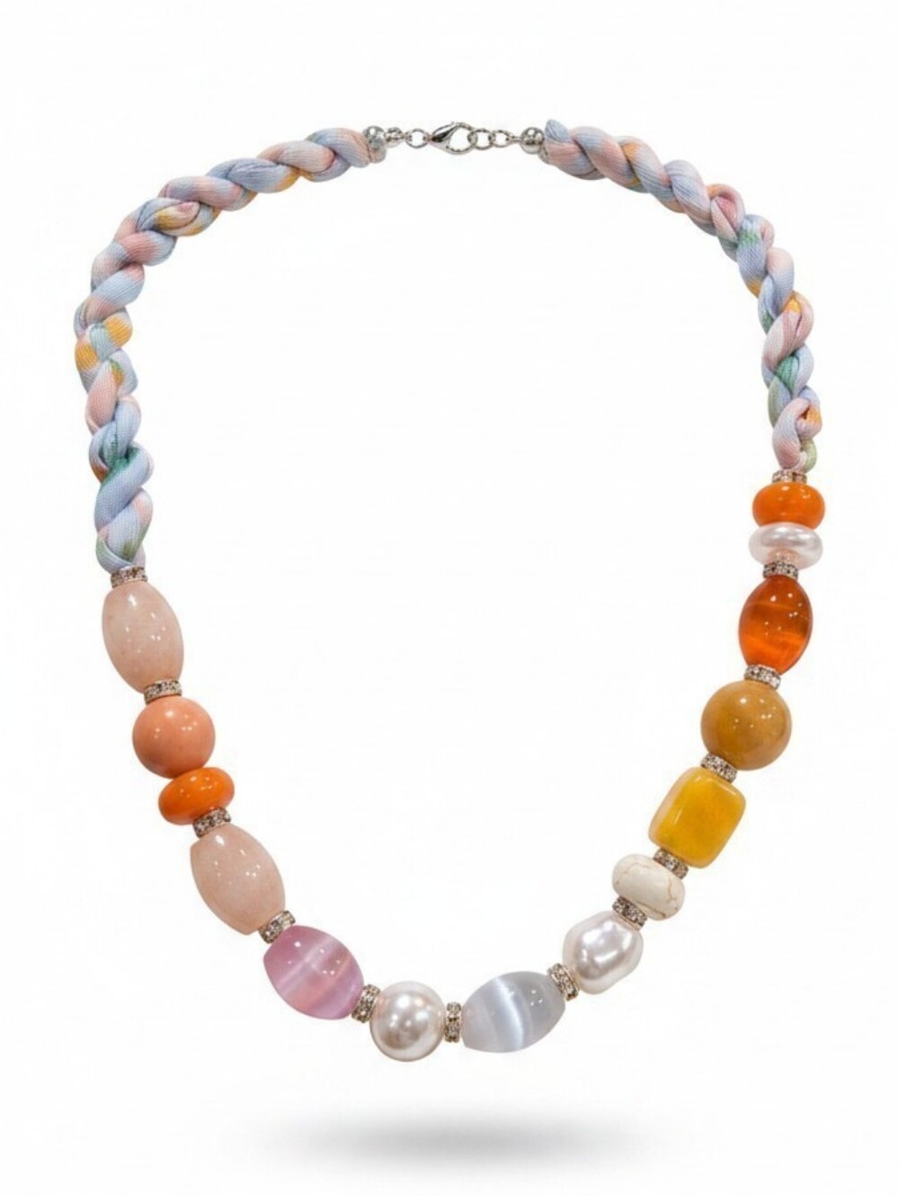 💕▪️Piper K ▪️genuine Stones Glass Pearls Multicolor Beaded 18in Necklace